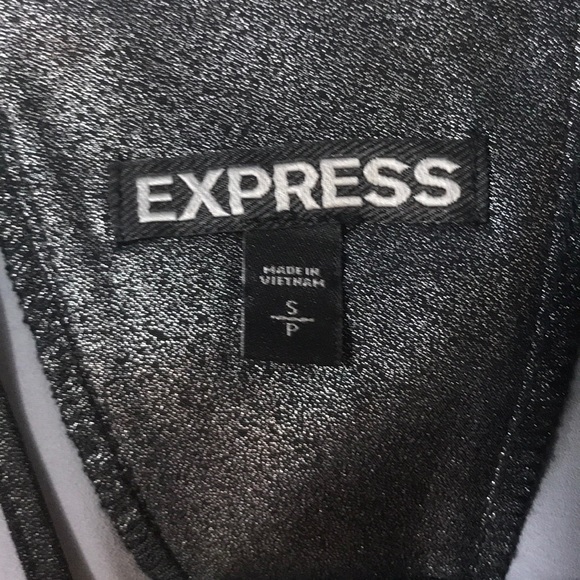 Grey and black glitter chiffon tank top - Picture 3 of 4